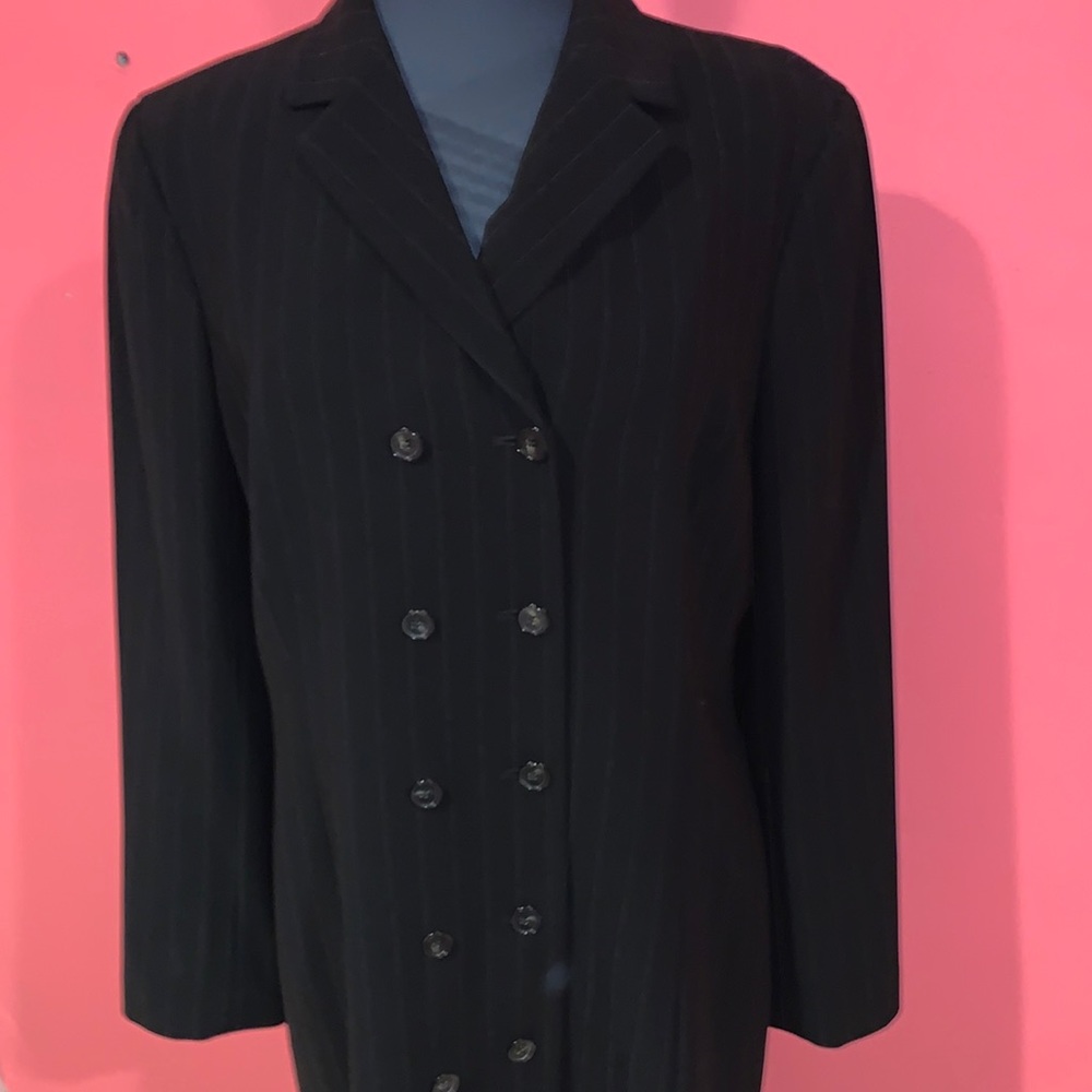 Ann Taylor double breasted pinstripe dress 16